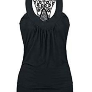 Black racer back top
